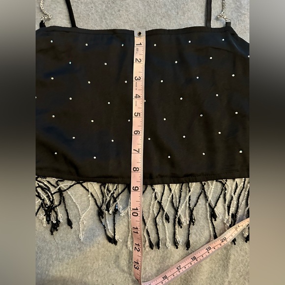 Urban Outfitters Milina Embellished Cami Top black size L - Picture 7 of 8